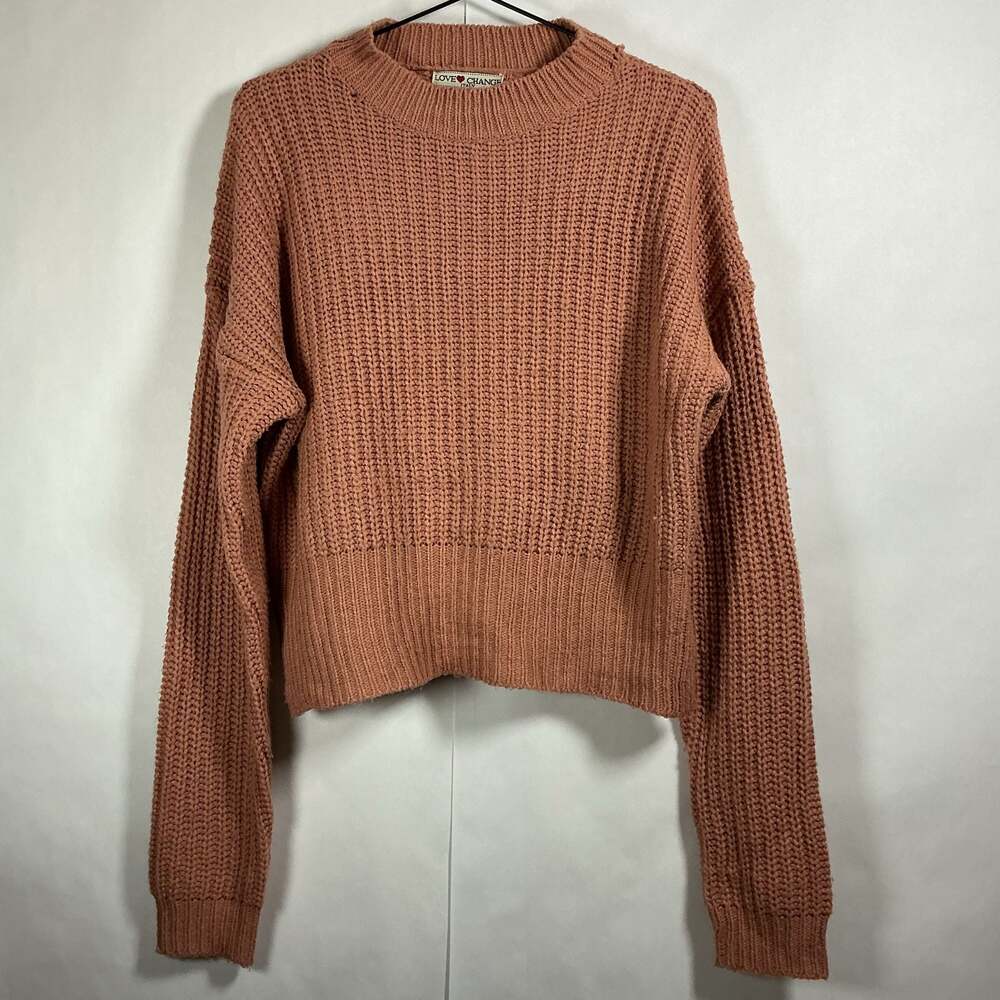 Love Change Italy Chunky Knit Crop Sweater